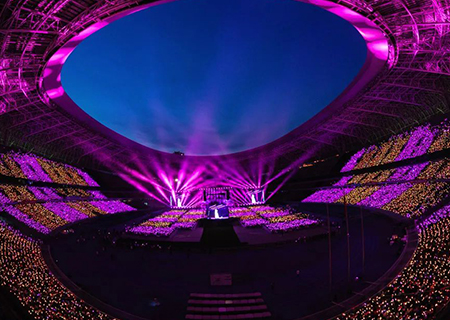 星空游戏透明屏LED冰屏闪耀张韶涵太原演唱会！